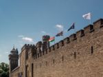 Outer Wall Of Cardiff Castle Stock Photo