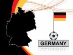 Germany Map With Soccer Concept Stock Photo