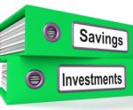 Investments And Savings Files Stock Photo