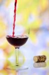 Red Wine Pouring Stock Photo