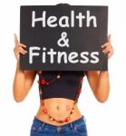 Showing Health And Fitness Board Stock Photo