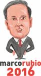 Marco Rubio 2016 President Caricature Stock Photo