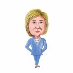 Hillary Clinton Caricature Stock Photo