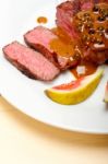 Green Peppercorn Beef Filet Mignon Stock Photo