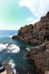 Sea View And Cliffs In Riomaggiore I Stock Photo