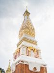 Chedi Prathat Panom With Cloudy Sky In Thailand Public Temple Stock Photo