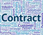 Contract Word Represents Settlements Contracted And Agreements Stock Photo