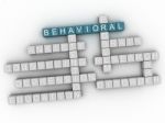 3d Image Behavioral Issues Concept Word Cloud Background Stock Photo