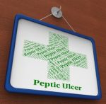 Peptic Ulcer Represents Ill Health And Pud Stock Photo