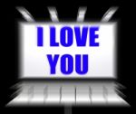 I Love You Sign Displays Romantic Loving And Caring Stock Photo