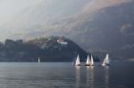 Sailing On Lake Como Stock Photo