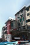 View Of The Alleys Of The Village Of Riomaggiore E Stock Photo