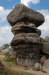 Scenic View Of Brimham Rocks In Yorkshire Dales National Park Stock Photo