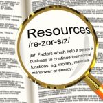 Resources Definition Magnifier Stock Photo