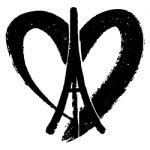 Eiffel Tower ,peace Symbol Icon, Stock Photo