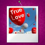 True Love Balloons Photo Represents Couples And Lovers Stock Photo