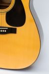 Acoustic Guitar On White Background Stock Photo