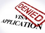 Visa Application Denied Stamp Stock Photo