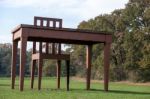 Huge Table And Chair In Parco Di Monza Stock Photo