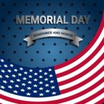 American Flag For Memorial Day Stock Photo