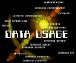 Data Usage Means Consumption Word And Words Stock Photo
