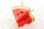 Watermelon Popsicle Yummy Fresh Summer Fruit Sweet Stock Photo