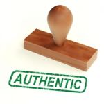 Authentic Rubber Stamp Stock Photo