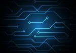 Technology Abstract Circuit  Background Stock Photo