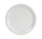 Empty White Circle Plate Isolated On White Stock Photo