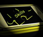 Skills Smartphone Displays Knowledge Abilities And Competency Stock Photo