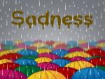 Sadness Rain Represents Sorrow Despair And Depression Stock Photo