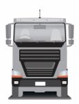 Front View Of Cargo Truck Stock Photo
