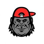 Gorilla Wearing Cap Mascot Stock Photo