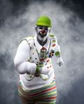 3d Illustration Of Scary Clown,mixed Media Stock Photo