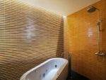 Luxury Bathroom With Skylight Stock Photo