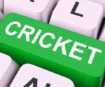 Cricket Key Means Sport Or Match
 Stock Photo