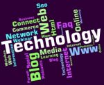 Technology Word Shows Digital Technologies And High-tech Stock Photo