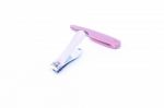 Pink Clipper Isolated On White Background Stock Photo