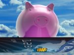 Bank Card Pig Shows Investment And Money Stock Photo