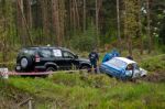 S. Benskin Off Road On Ford Escort Stock Photo