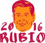 Marco Rubio President 2016 Retro Stock Photo