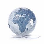 Ice Globe 3d Illustration Europe And Africa Map Stock Photo
