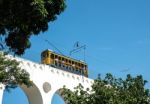 Famous Tram From Lapa To Santa Teresa District, Rio De Janeiro, Stock Photo