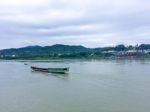 Passenger Boat For Traveller Is Sailing In The Mekong River Stock Photo