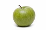 Single Fresh And Healthy Green Apple Stock Photo