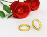 Wedding Rings Means Find Love And Adoration Stock Photo