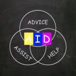 Supportive Words Are Advice Assist Help And Aid Stock Photo