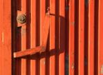 Rusty Iron Door Stock Photo