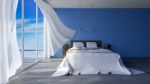 3d Seaside Bedroom Stock Photo