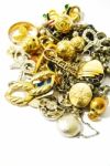 Gold And Silver Accessories Stock Photo